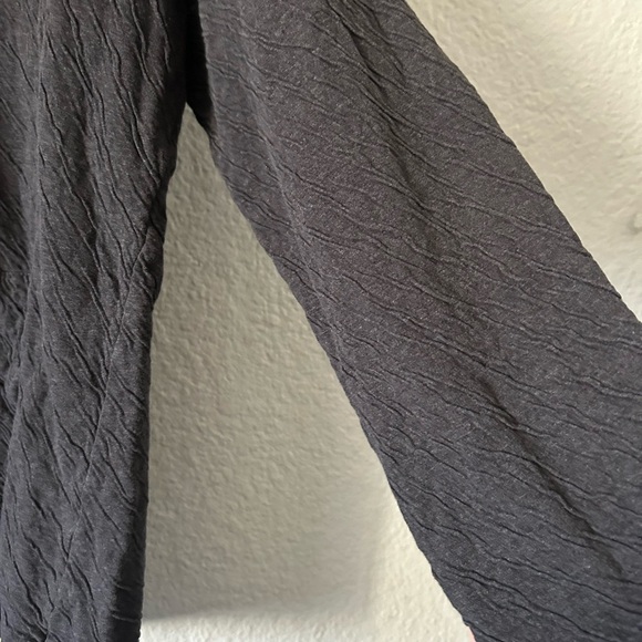 J Jill Pure Jill Cotton Ribbed Dark Gray Hooded Pullover M Cozy Coastal Grandma - Picture 5 of 14